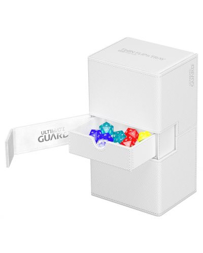 Kutija za kartice i dodatke Ultimate Guard Twin Flip`n`Tray XenoSkin - Monocolor White (200+ kom.) - 2